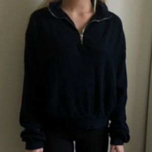 Navy blue Brandy Melville half zip